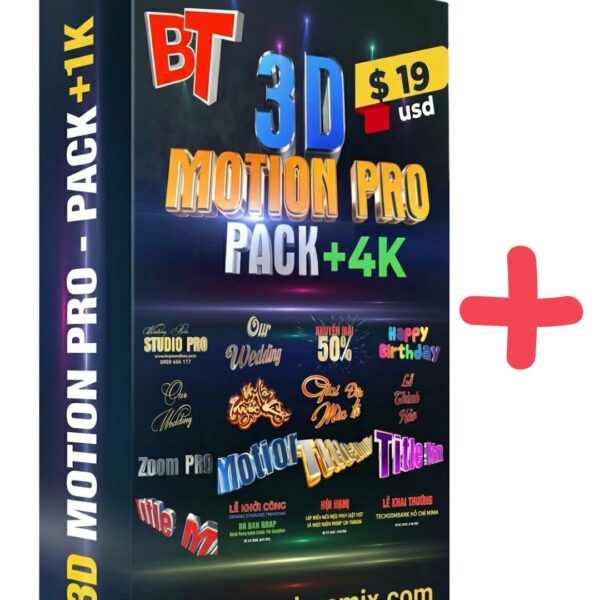 +De 4K en Plantillas para BluffTitler - BT 3D Motion Pro Pack (Incluye Instalador)