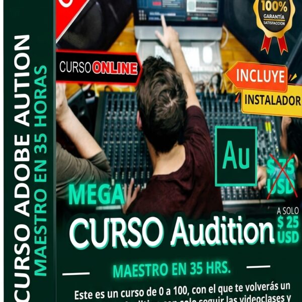 Curso Adobe Audition Online – Conviértete en Experto en Edición de Audio en Solo 35 Horas